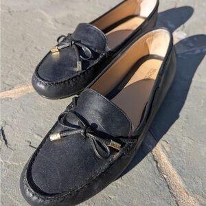 Michael Kors Women's Black Leather Loafers